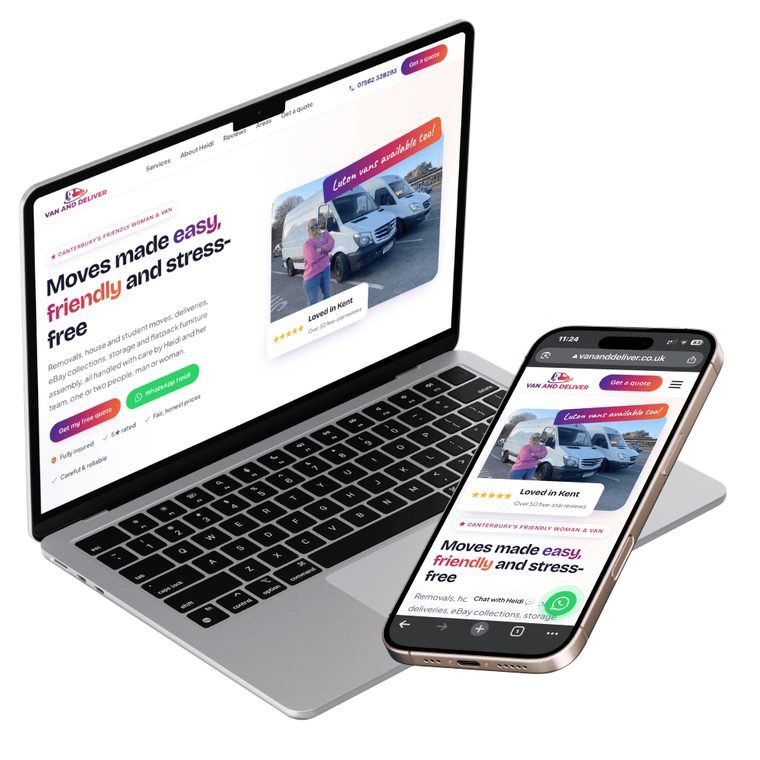 The Van and Deliver website